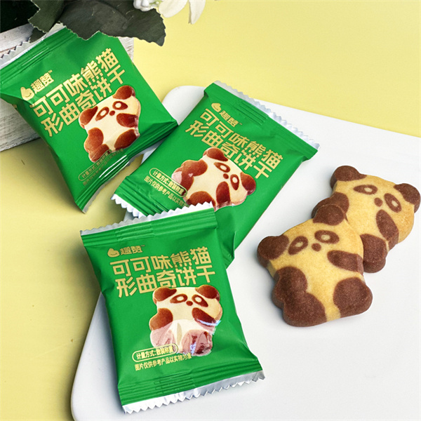 可可味熊猫型曲奇饼干独立装